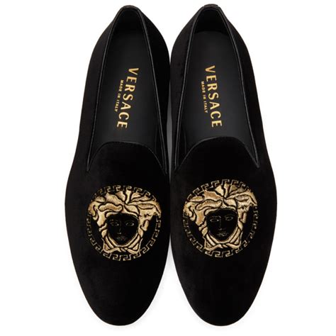 versace velvet loafers.